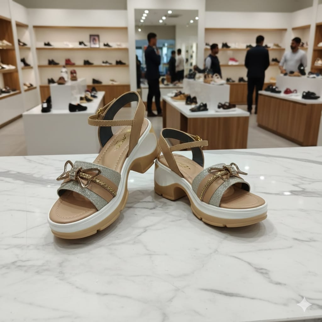 Chic Platform Sandals with Bow Detail