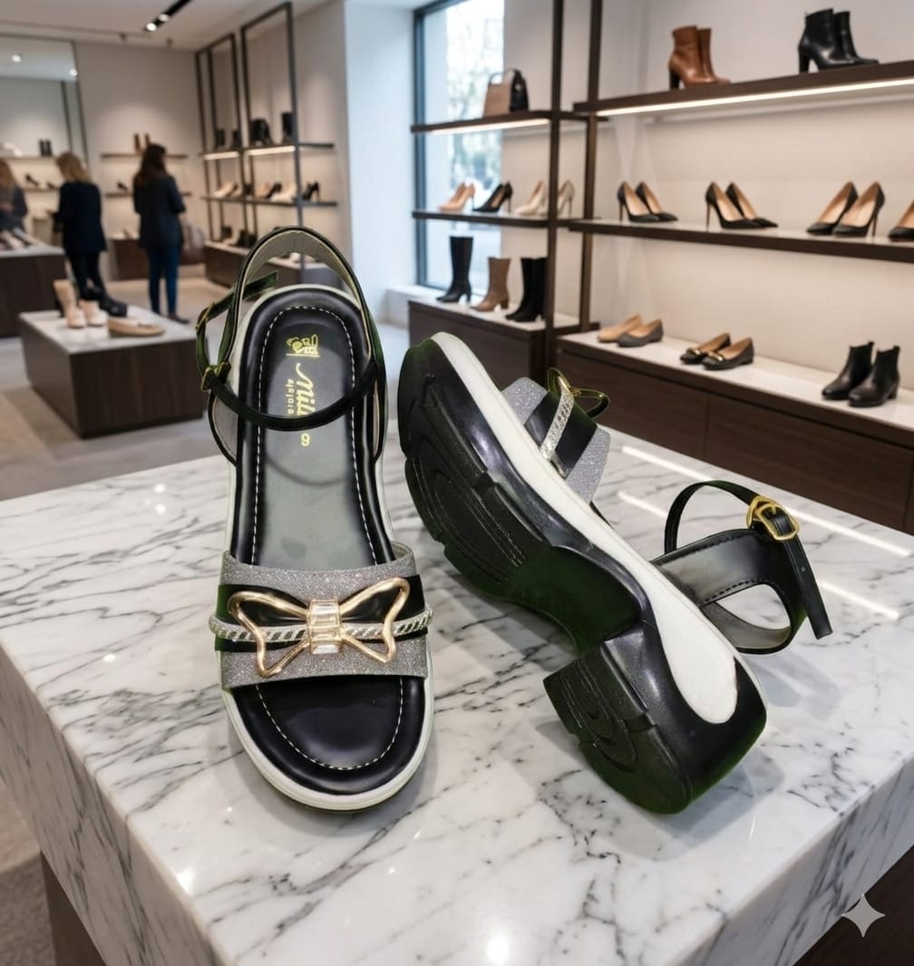 Chic Platform Sandals with Bow Detail