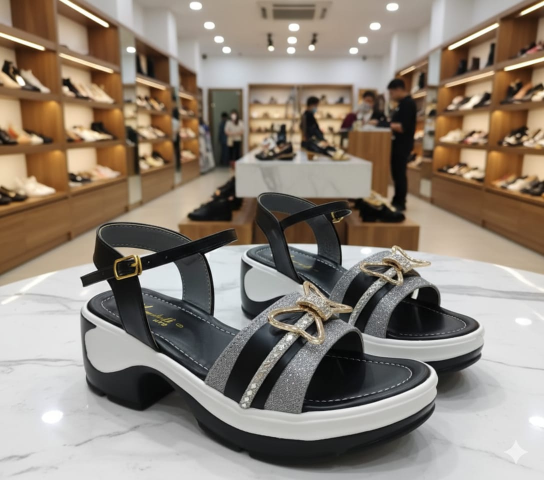 Chic Platform Sandals with Bow Detail