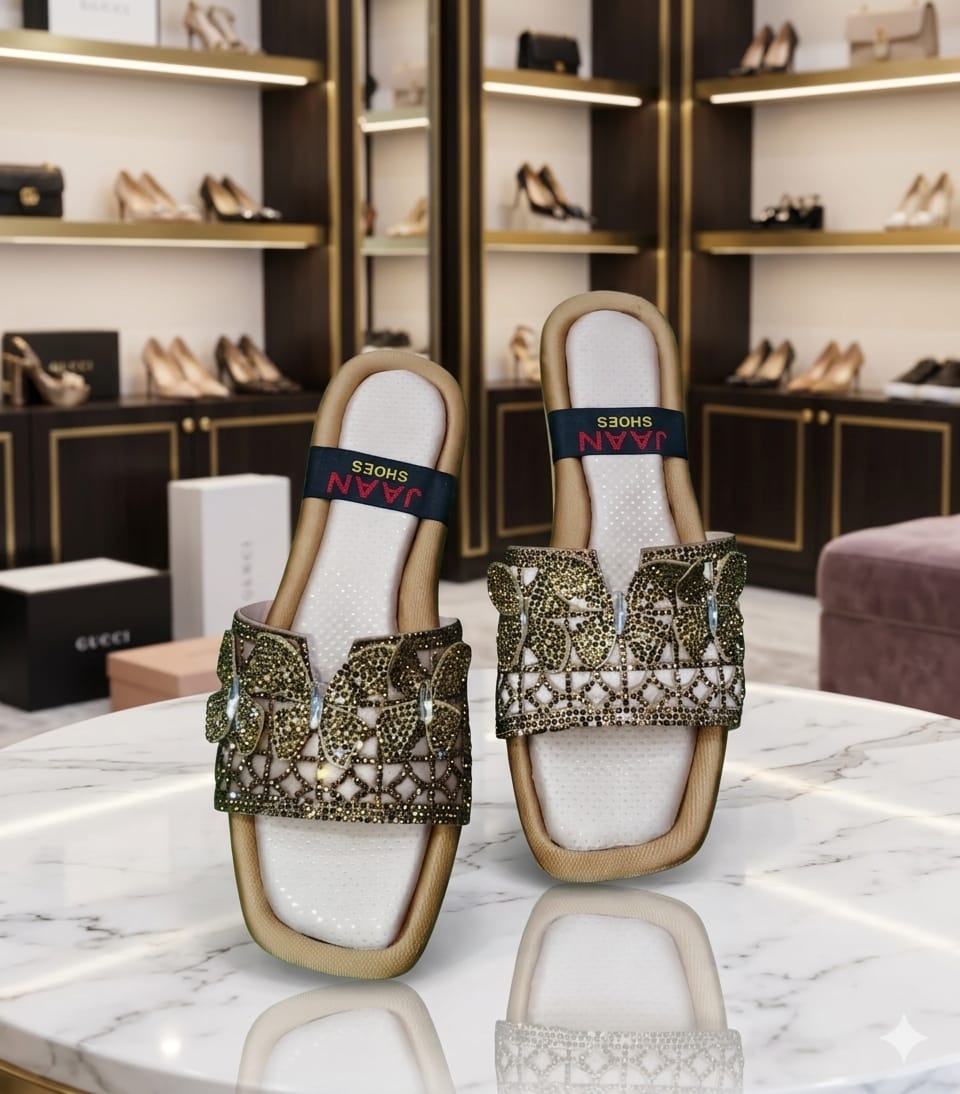 Elegant Embellished Slip-On Casual Shoes