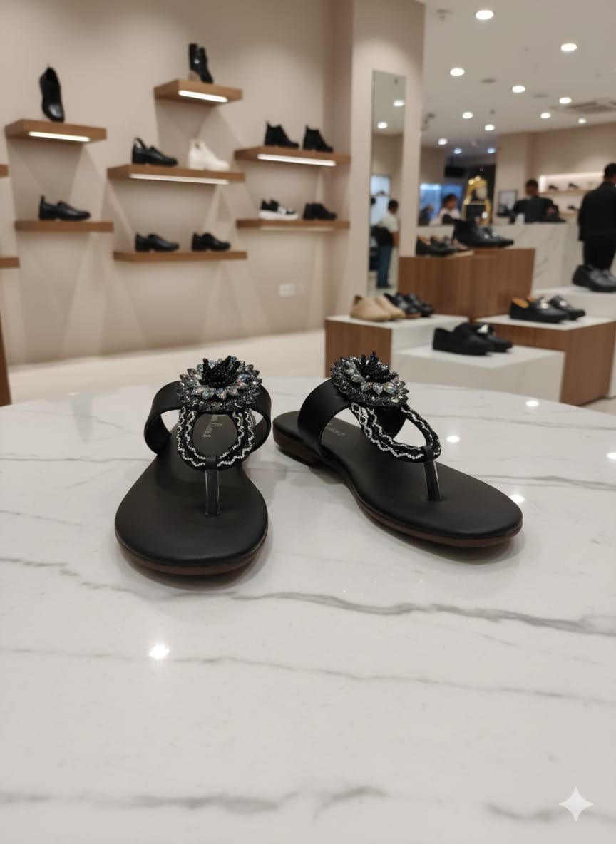Elegant Embellished Slip-On Comfort Shoes