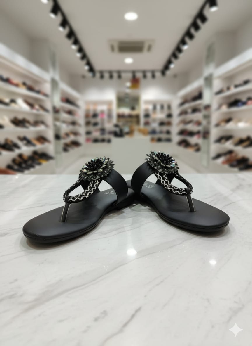 Elegant Embellished Slip-On Comfort Shoes