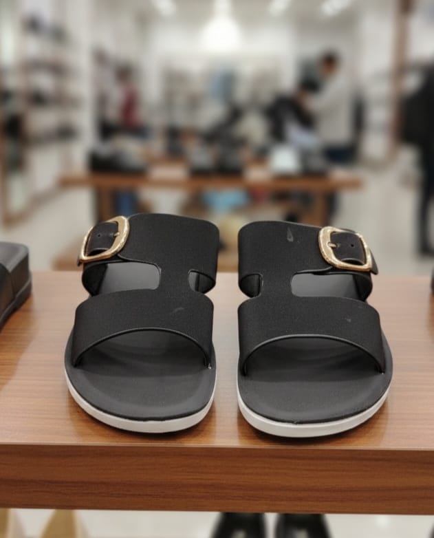 Casual-Teal-Buckle-Strap-Shoes