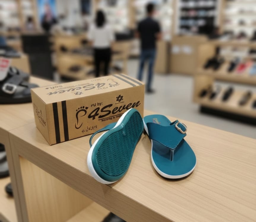 Casual-Teal-Buckle-Strap-Shoes