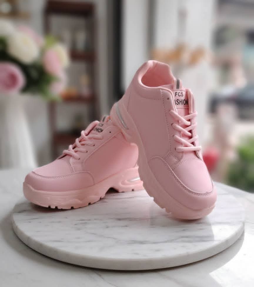 Women`s-Pink-Chunky-Sneakers
