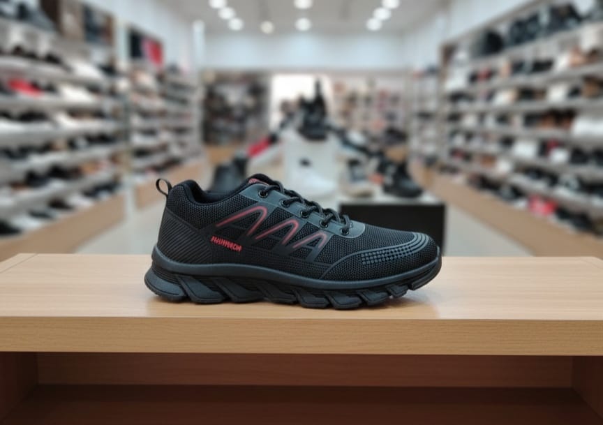 Men`s-Black-Athletic-Sneakers