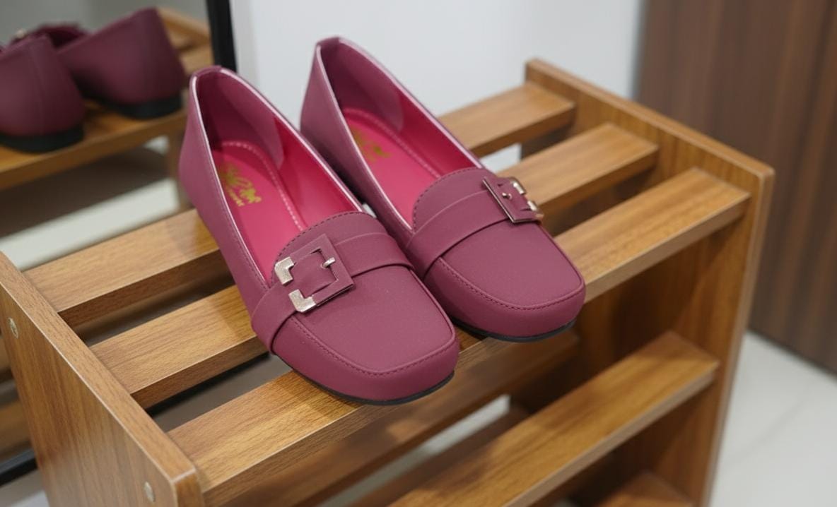 Elegant-Burgundy-Women`s-Loafers