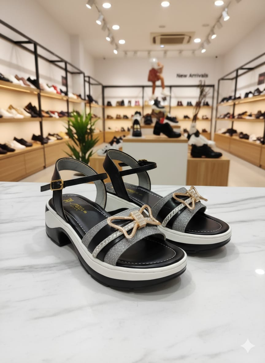 Chic Platform Sandals with Bow Detail